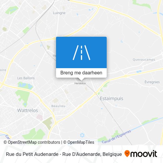 Rue du Petit Audenarde - Rue D'Audenarde kaart