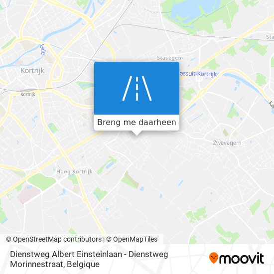 Dienstweg Albert Einsteinlaan - Dienstweg Morinnestraat kaart