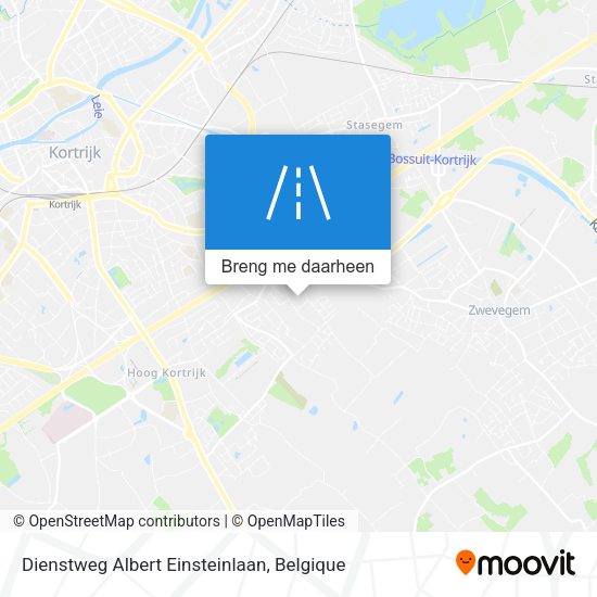 Dienstweg Albert Einsteinlaan kaart