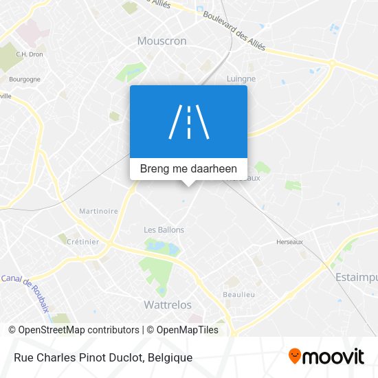 Rue Charles Pinot Duclot kaart