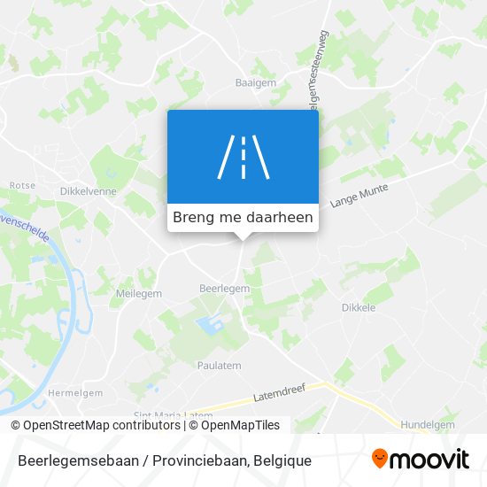 Beerlegemsebaan / Provinciebaan kaart