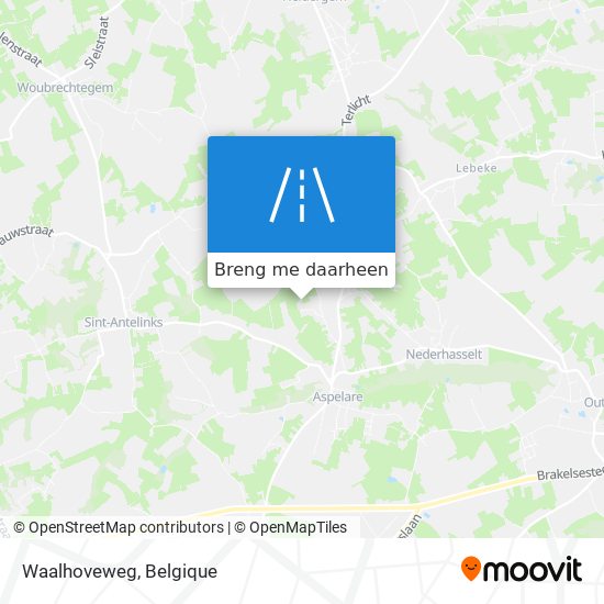 Waalhoveweg kaart