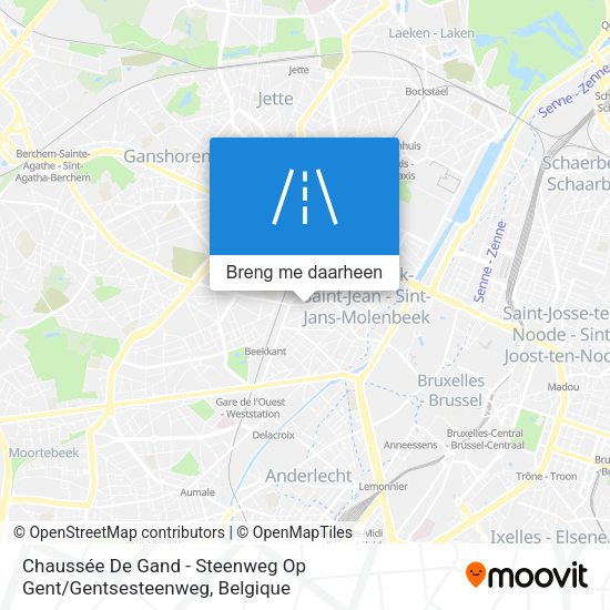 Chaussée De Gand - Steenweg Op Gent / Gentsesteenweg kaart
