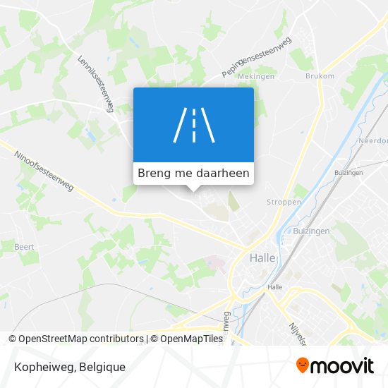 Kopheiweg kaart