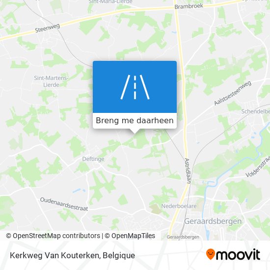 Kerkweg Van Kouterken kaart