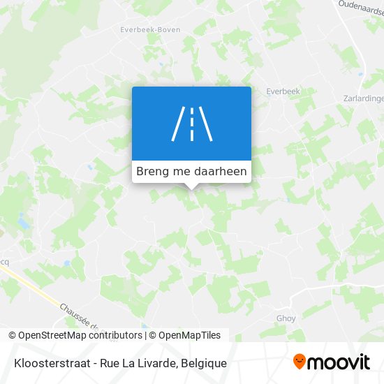 Kloosterstraat - Rue La Livarde kaart