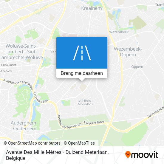 Avenue Des Mille Mètres - Duizend Meterlaan kaart