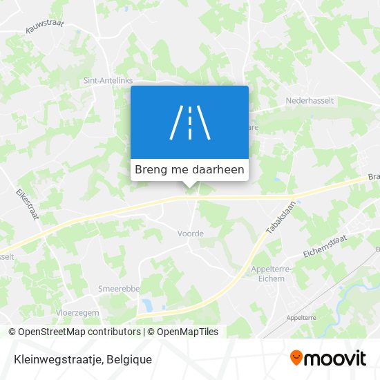 Kleinwegstraatje kaart