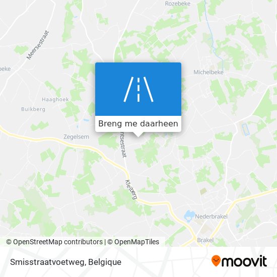 Smisstraatvoetweg kaart