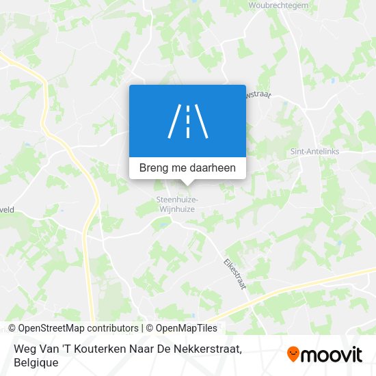 Weg Van 'T Kouterken Naar De Nekkerstraat kaart
