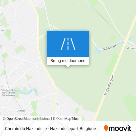 Chemin du Hazendelle - Hazendellepad kaart