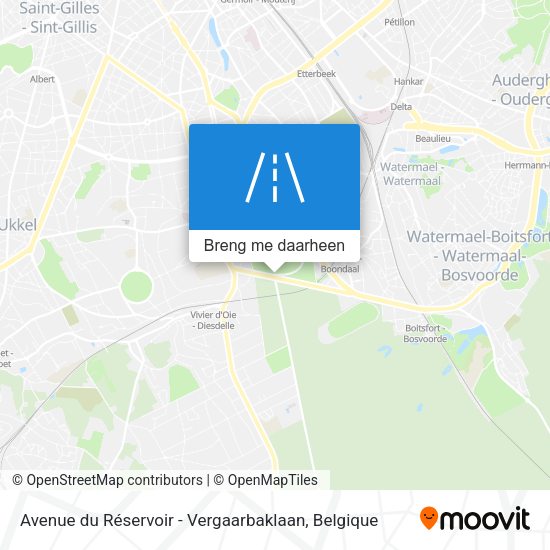 Avenue du Réservoir - Vergaarbaklaan kaart