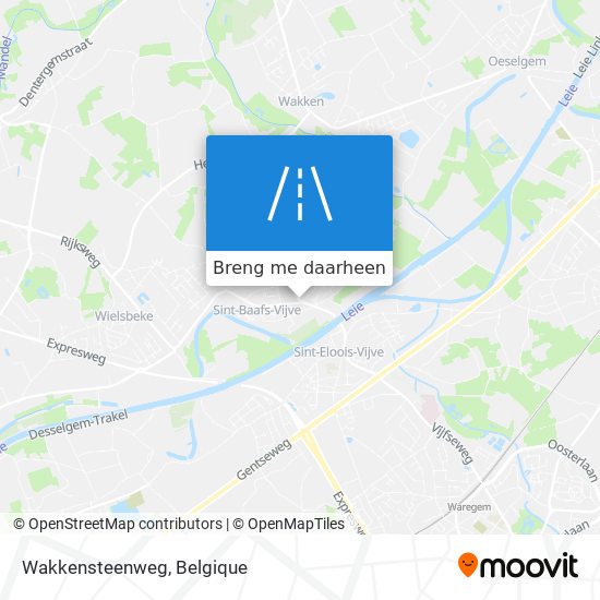 Wakkensteenweg kaart