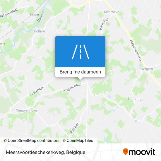 Meersvoordeschekerkweg kaart