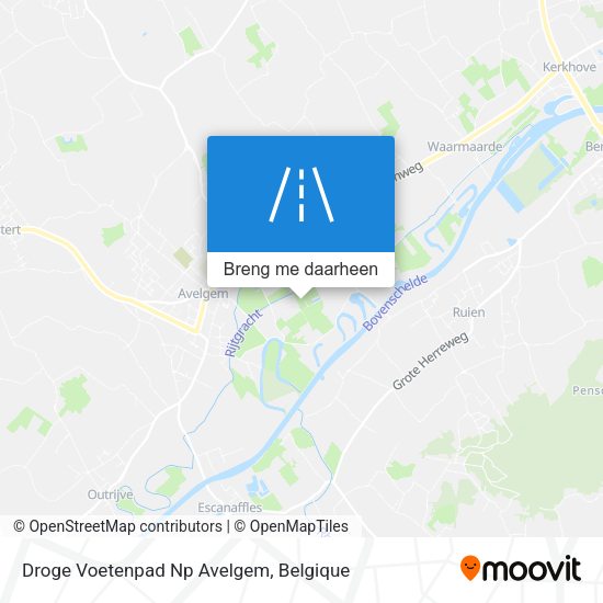 Droge Voetenpad Np Avelgem kaart
