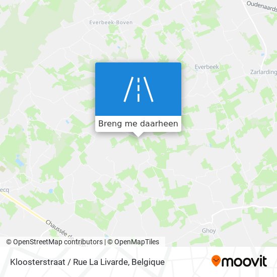 Kloosterstraat / Rue La Livarde kaart