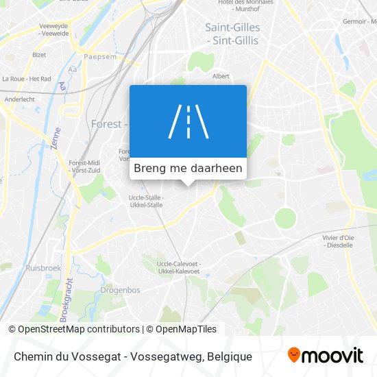 Chemin du Vossegat - Vossegatweg kaart