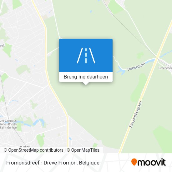 Fromonsdreef - Drève Fromon kaart