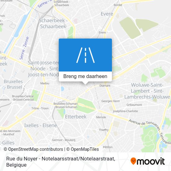 Rue du Noyer - Notelaarsstraat / Notelaarstraat kaart