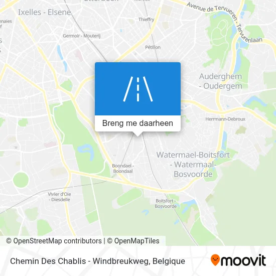 Chemin Des Chablis - Windbreukweg kaart