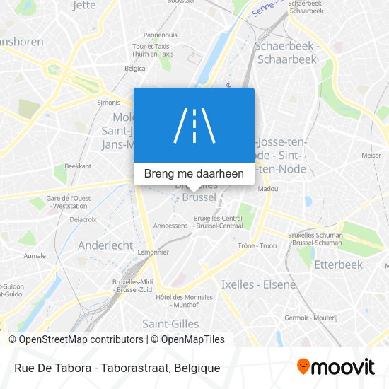 Rue De Tabora - Taborastraat kaart