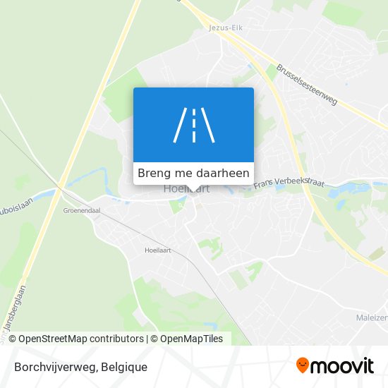 Borchvijverweg kaart