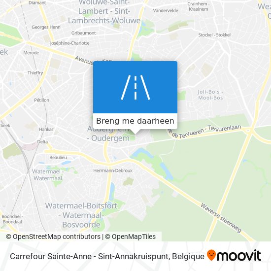 Carrefour Sainte-Anne - Sint-Annakruispunt kaart