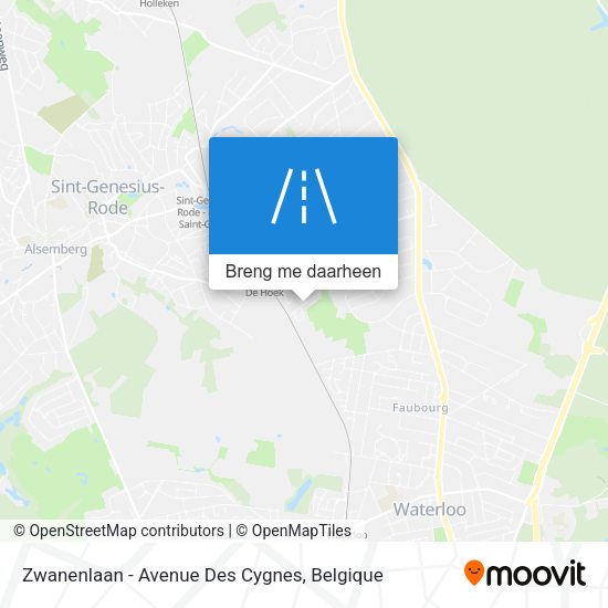 Zwanenlaan - Avenue Des Cygnes kaart