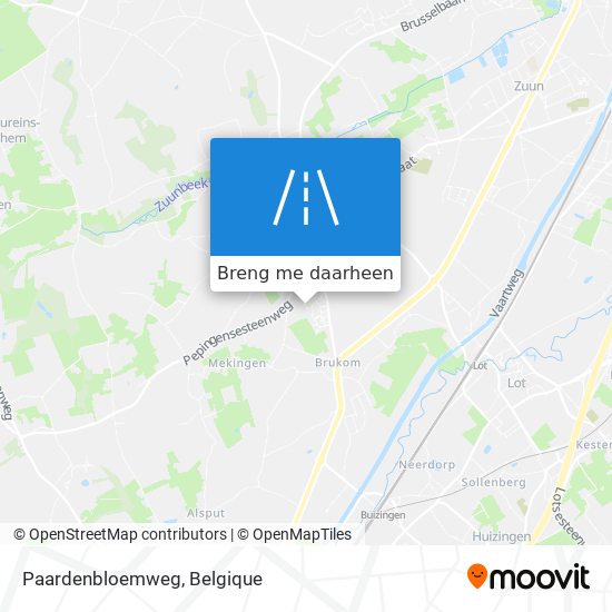 Paardenbloemweg kaart