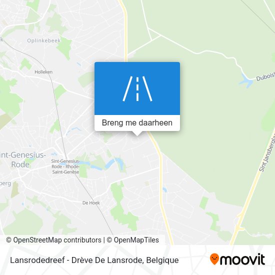 Lansrodedreef - Drève De Lansrode kaart
