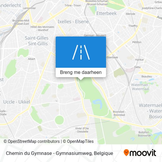 Chemin du Gymnase - Gymnasiumweg kaart