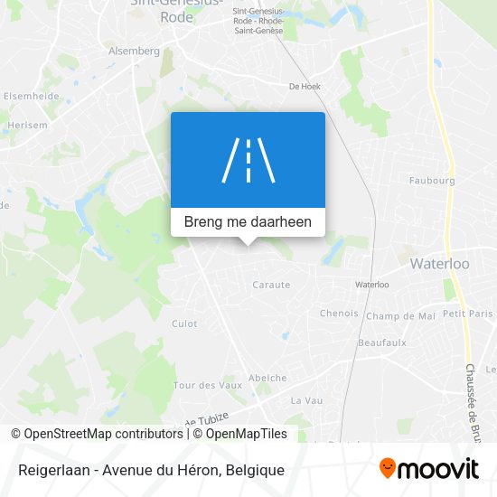 Reigerlaan - Avenue du Héron kaart