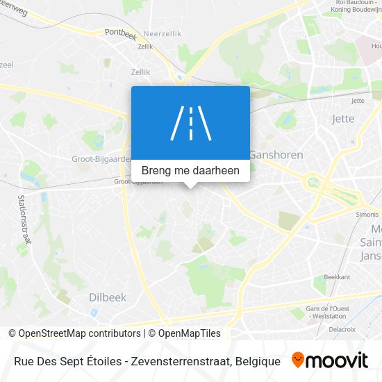 Rue Des Sept Étoiles - Zevensterrenstraat kaart