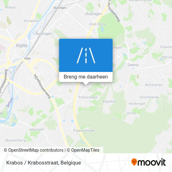Krabos / Krabosstraat kaart