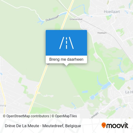 Drève De La Meute - Meutedreef kaart