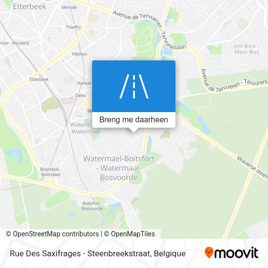 Rue Des Saxifrages - Steenbreekstraat kaart