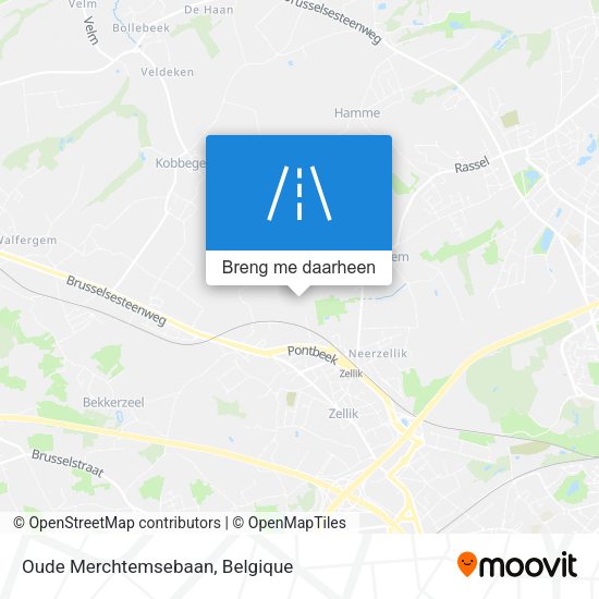 Oude Merchtemsebaan kaart