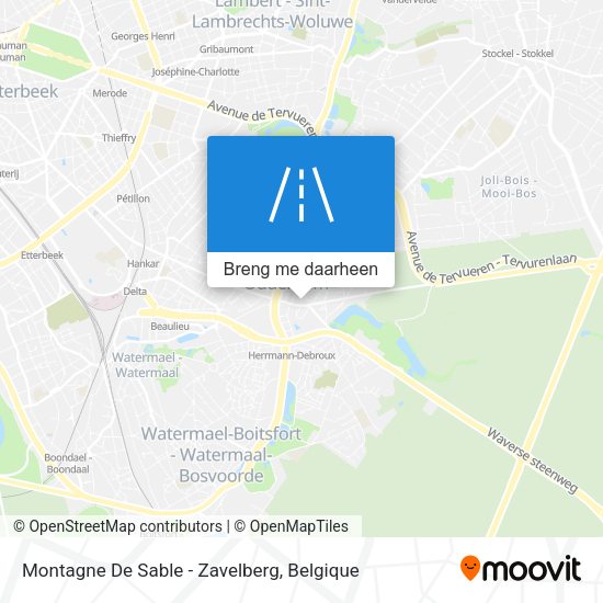 Montagne De Sable - Zavelberg kaart