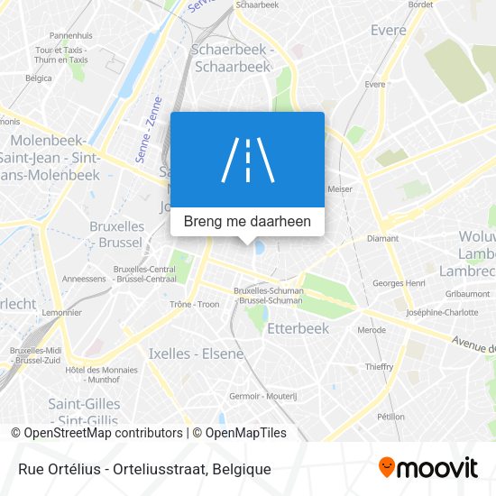 Rue Ortélius - Orteliusstraat kaart
