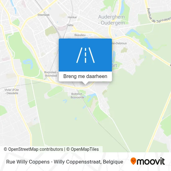 Rue Willy Coppens - Willy Coppensstraat kaart