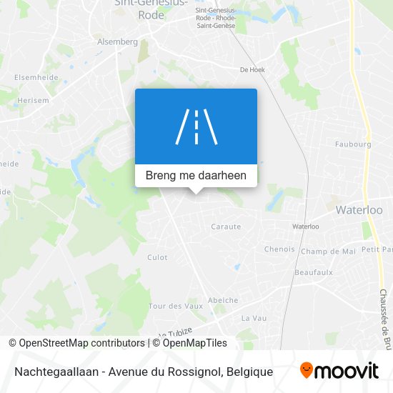 Nachtegaallaan - Avenue du Rossignol kaart