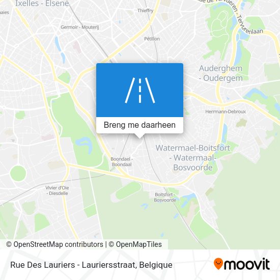 Rue Des Lauriers - Lauriersstraat kaart