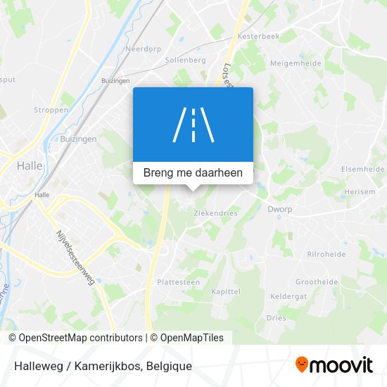 Halleweg / Kamerijkbos kaart
