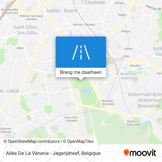 Allée De La Vénerie - Jagerijdreef kaart