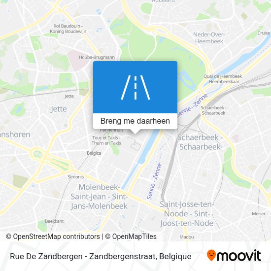 Rue De Zandbergen - Zandbergenstraat kaart