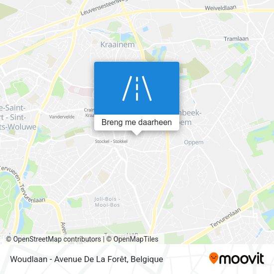 Woudlaan - Avenue De La Forêt kaart