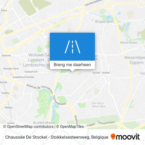Chaussée De Stockel - Stokkelsesteenweg kaart