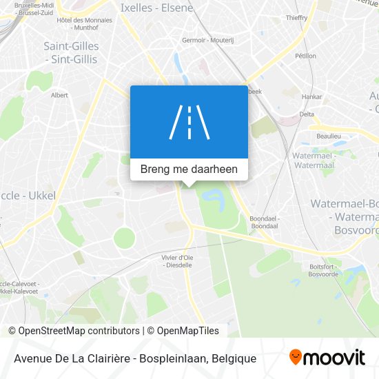 Avenue De La Clairière - Bospleinlaan kaart
