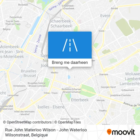 Rue John Waterloo Wilson - John Waterloo Wilsonstraat kaart