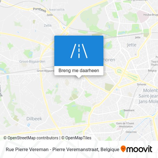 Rue Pierre Vereman - Pierre Veremanstraat kaart